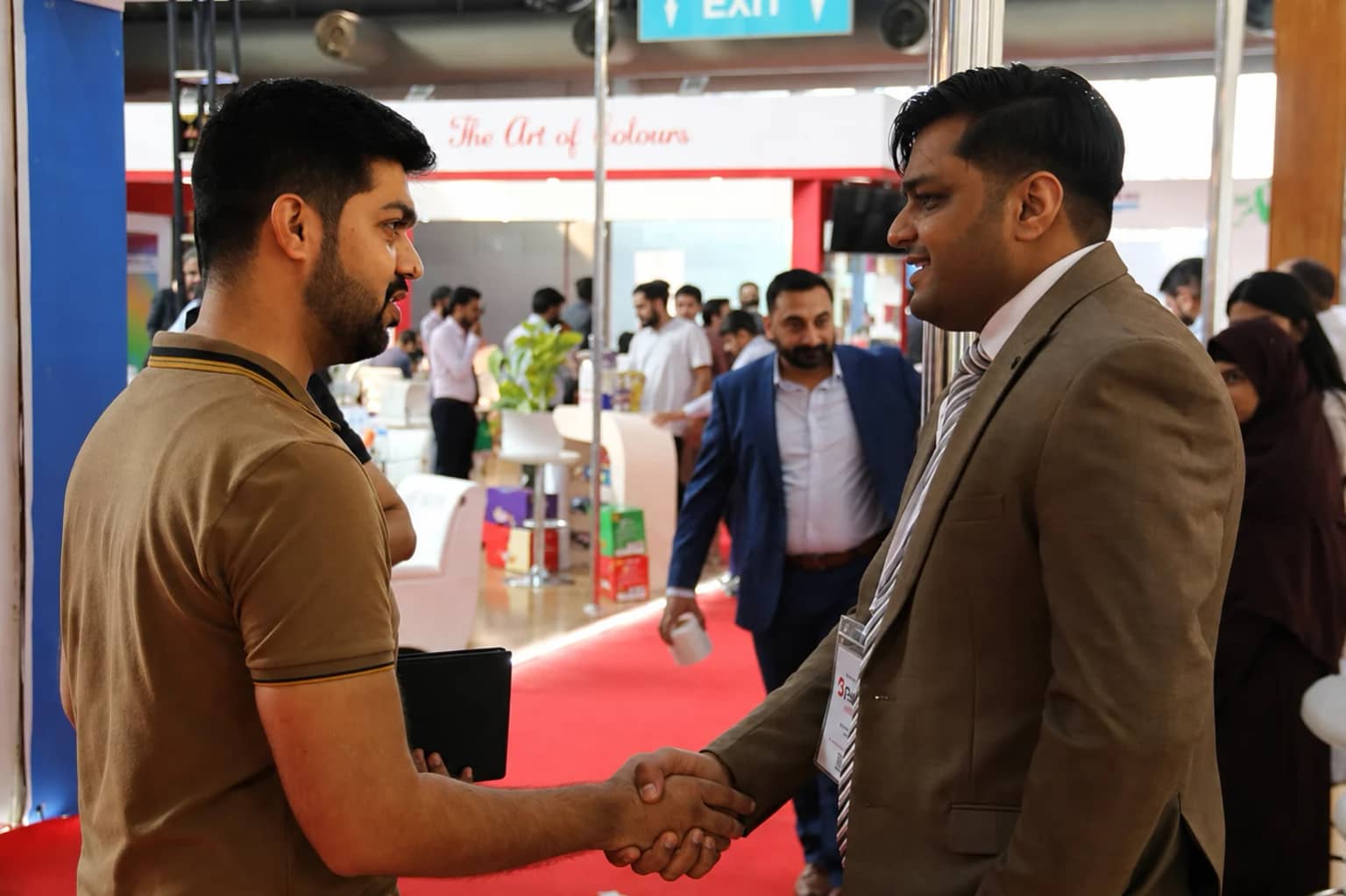 Industry conversations at the Multi Trade Group stand in Lahore