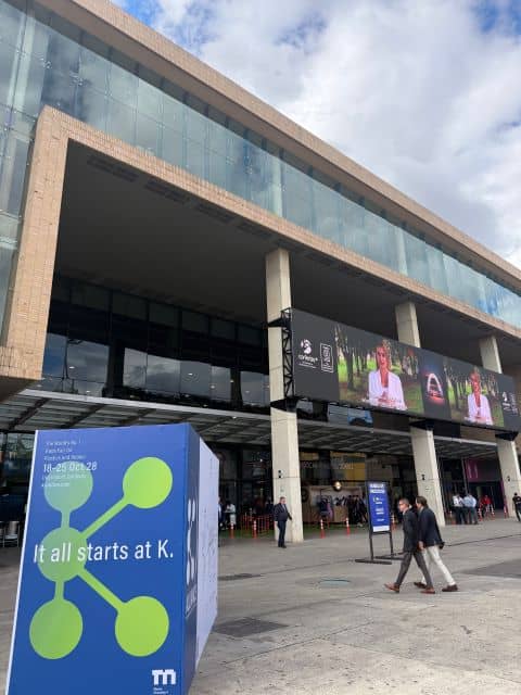 Entrance to the exhibition venue during Colombiaplast 2026
