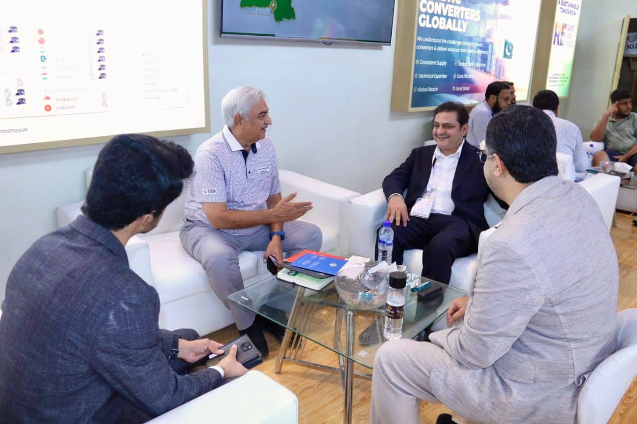 Industry visitors at the 3P Pakistan exhibition in Lahore