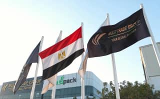 Illustrative Egypt flag with Multi Trade Group branding